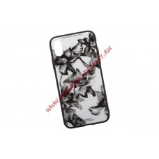 Чехол для Apple iPhone X WK Azure Stone Series Glass Protective Case лилии на белом