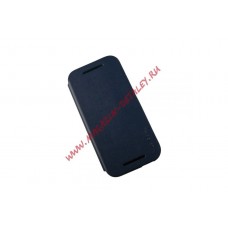 Чехол из эко – кожи PIPILU FIBCOLOR для HTC One M8 mini раскладной, синий