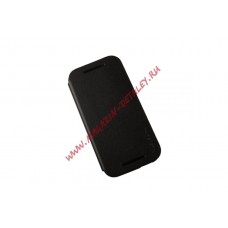 Чехол из эко – кожи PIPILU FIBCOLOR для HTC One M8 mini раскладной, черный