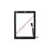 Сенсорное стекло (тачскрин) для Apple iPad 4 с кнопкой Home AAA белый