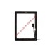 Сенсорное стекло (тачскрин) для Apple iPad 4 с кнопкой Home AAA черный
