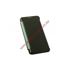 Чехол из эко – кожи Clear View Cover для Samsung Galaxy S6 Edge Plus зеленый, полупрозрачный