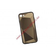Защитная крышка "LP" для iPhone 7/8 "Diamond Glass Case" (золотой бриллиант/коробка)