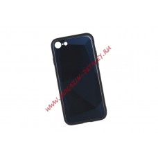 Защитная крышка "LP" для iPhone 7/8 "Diamond Glass Case" (синий бриллиант/коробка)