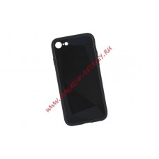 Защитная крышка "LP" для iPhone 7/8 "Diamond Glass Case" (черный бриллиант/коробка)