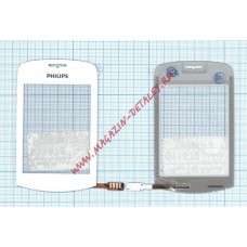 Сенсорное стекло (тачскрин) для Philips Xenium X518 белое