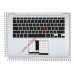 Клавиатура (топ-панель) для ноутбука Apple A1369 2011+ серебристая с черными клавишами, без подсветки, плоский ENTER