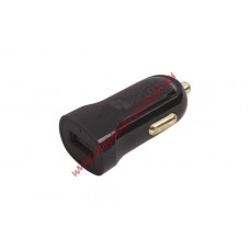 Автомобильная зарядка LP с USB выходом + кабель USB Type-C 2.1A черная, европакет