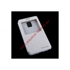 Чехол Peacoction ELEGANT для Samsung N910C Galaxy Note 4 раскладной с окошком, белый