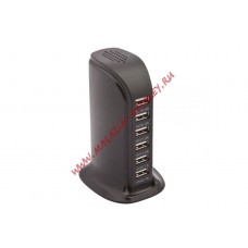 Блок питания (сетевой адаптер) USB Desktop Charger XLD-03 6 Port черный
