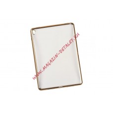 Силиконовый чехол TPU Case для Apple iPad Pro (9,7") прозрачный с золотой рамкой