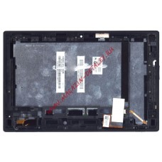 Дисплей (экран) в сборе с тачскрином для Sony Xperia Tablet Z с рамкой