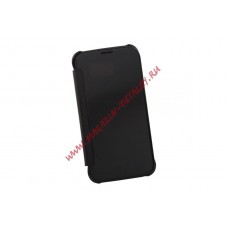 Чехол Зеркальный глянец для Samsung Galaxy S6 раскладной, черный, коробка