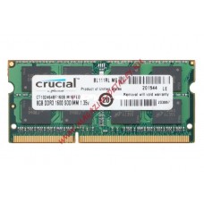 Оперативная память для ноутбука (SODIMM) Crucial 8GB 2Rx8 DDR3L-1600 (CT102464BF160B)
