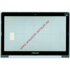 Сенсорное стекло (тачскрин) для Asus VivoBook S500 черное c рамкой