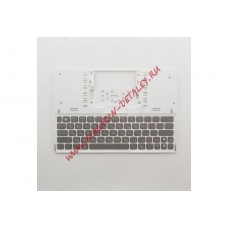 Клавиатура (топ-панель) для ноутбука Asus Eee Pad SL101 серая с белым топкейсом