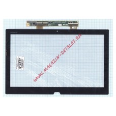 Сенсорное стекло (тачскрин) для Sony VAIO Duo 13 SVD1321 черный