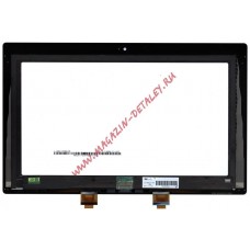 Дисплей (экран) в сборе с тачскрином для Microsoft Surface LTL106AL01-001 черный