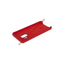 Защитная крышка "ALCANTARA" для Samsung Galaxy S9 (красная/коробка)