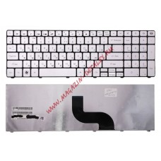 Клавиатура для ноутбука Packard Bell TM81 TM85 TM86 TM87 TM89 LM98 TM94 TX86/NV50 серебряная