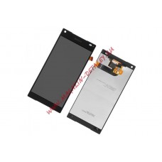 Дисплей (экран) в сборе с тачскрином для Sony Xperia Z5 Compact E5823 черный