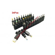 Набор из 34-х разъемов переходников для зарядки ноутбуков 34pcs, Set 5.5x2.1mm Multi-type Male Jack
