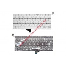 Клавиатура для ноутбука Apple A1342 белая с подсветкой 13,3" плоский Enter