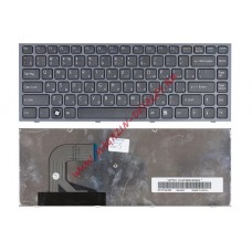 Клавиатура для ноутбука Sony Vaio VPC-S VPCS черная с черной рамкой