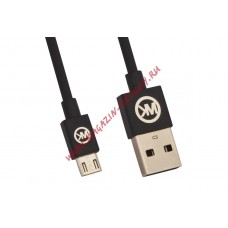 USB кабель WK Worm WDC-052 Micro USB черный