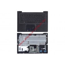 Клавиатура (топ-панель) для ноутбука Lenovo IdeaPad U430 черная, с подсветкой
