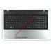 Клавиатура (топ-панель) для ноутбука Samsung 300E5A 305E5A серебристая с черными клавишами