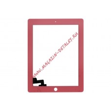 Сенсорное стекло (тачскрин) для Ipad 2 розовое