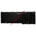 Клавиатура для ноутбука Toshiba Satellite A500 L350 L355 L500 L550 P200 P300 черная с подсветкой