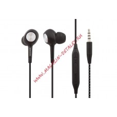 Гарнитура для Samsung Note 8 In-Ear Headphones текстильная (черная/коробка)