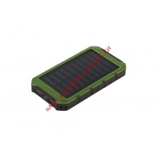 Универсальный внешний аккумулятор Solar Charger Li-Pol 8000 mAh зеленый, коробка