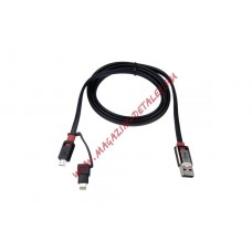 USB Дата-кабель Monster для Apple 8 pin + Micro USB разъем, коробка