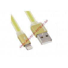 USB Дата-кабель REMAX для Apple 8 pin плоский с золотым коннектором зеленый