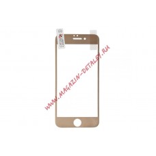 Защитная акриловая 3D пленка LP для Apple iPhone 6, 6s с золотой рамкой, прозрачная