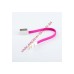 USB Дата-кабель на магните для Apple 30 pin, розовый, коробка