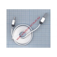 Плоский кабель Color USB <-> Micro-USB 1.0m USB-2.0 White (Белый)