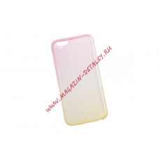 Силиконовая крышка LP для Apple iPhone 6, 6s градиент желтый, розовый, коробка