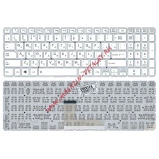 Клавиатура для ноутбука Toshiba Satellite L50-B L50D-B белая без рамки