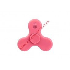 Bluetooth колонка LP spinner с LED подсветкой розовая