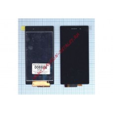 Дисплей (экран) в сборе с тачскрином для Sony Xperia Z1 (C6903, C6902) черный