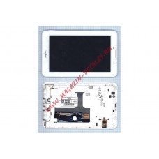 Дисплей (экран) в сборе (матрица HJ070IA-01I + тачскрин) для EveryPad белый с рамкой