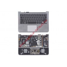 Клавиатура (топ-панель) для ноутбука Samsung 900X3A серебристая