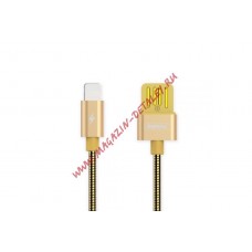 USB кабель REMAX Tinned Copper Series Cable RC-080i для Apple 8 pin золотой