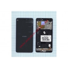 Дисплей (экран) в сборе с тачскрином для Xiaomi Mi 4i черный с рамкой
