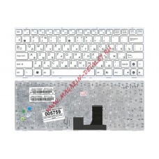 Клавиатура для ноутбука Asus EEE PC 1005HA 1008HA 1001HA 1001px белая с рамкой