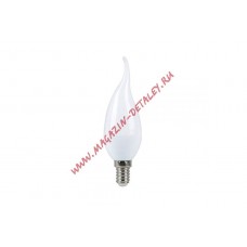 Светодиодная LED Лампа Smartbuy свеча на ветру матовая C37-05W, 3000 теплый свет, цоколь E14